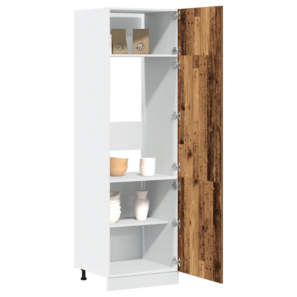 Armadio per Frigo “Lyon” Legno Antico 60x57x207 cm 856125