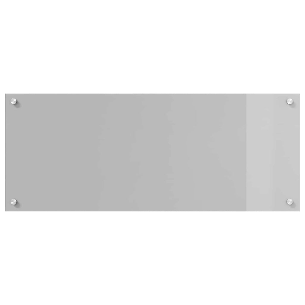 Paraschizzi da cucina moderno ed elegante 100 x 40 cm durevole resistente al calore design in vetro temperato grigio chiaro 02_0058444