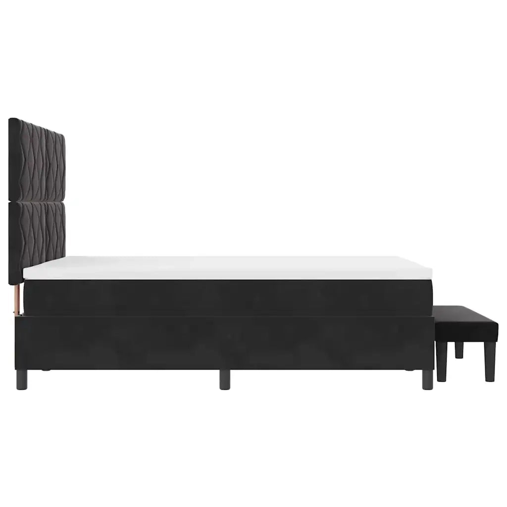 Letto a molle con testiera Nero 200 x 140 cm Velluto 3344584