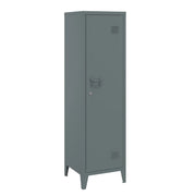 Mobiletto/scaffale in metallo con serratura 137 x 38 x 38 cm grigio scuro 03_0008947