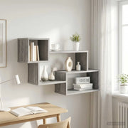 Mensola sospesa A parete Sonoma grigio 87 x 20 x 55 cm 8012097