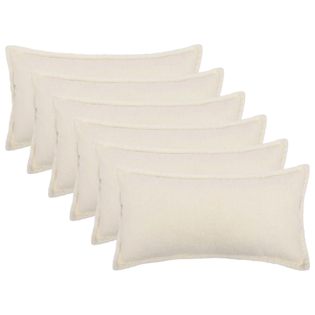 Federa 6 pcs HOUTEN Crema 40 x 80 cm Bouclé 918206