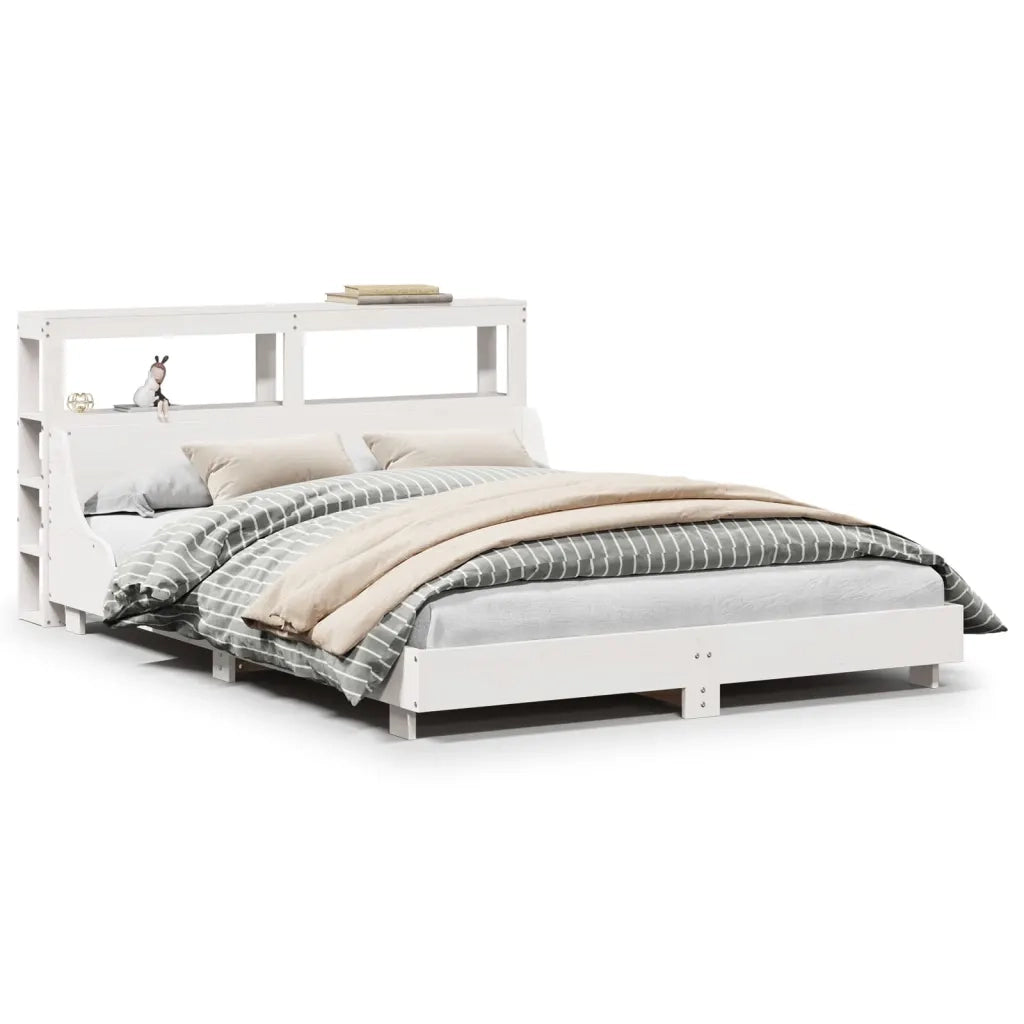 Letto senza Materasso Bianco 140x200 cm Legno Massello di Pino