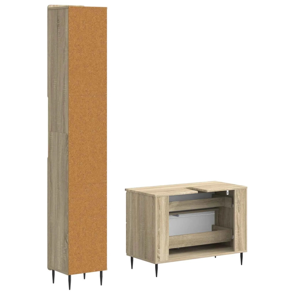 Set di Armadi da Bagno da 2 Pezzi HAARLEM Rovere Sonoma 3417533