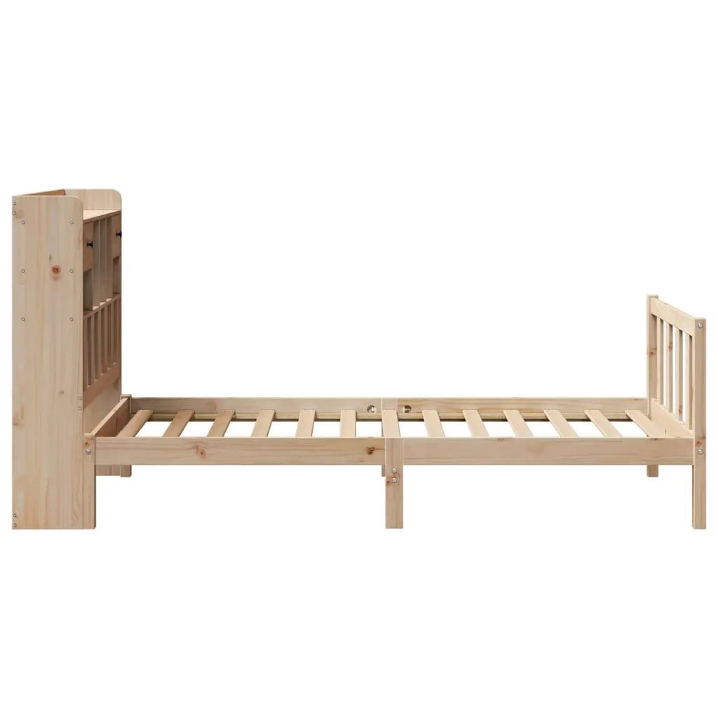 Letto Libreria senza Materasso 90x200 cm Legno Massello Pino 3321737