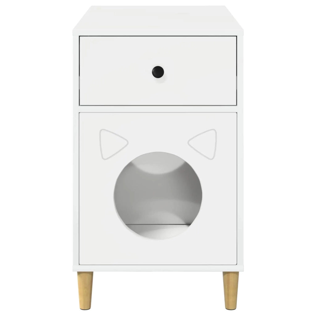 Casa per Gatti Bianco Lucido 72 x 42.5 x 70 cm CFW9254325