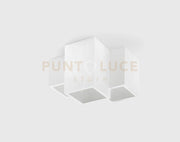 HERAEA lampada da soffitto a 3 Luci in gesso bianco attacco GU10 19x24cm