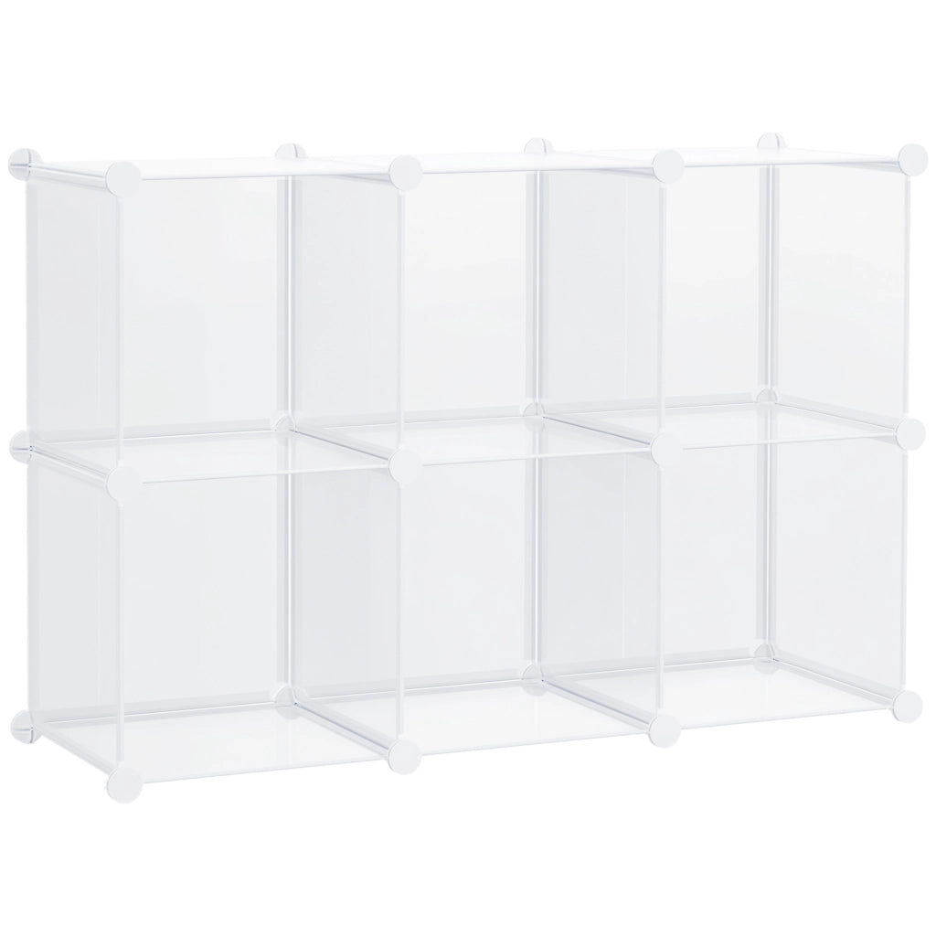 Armadio Scarpiera Modulare ¨C zephmum ¨C Trasparente 65x32x162 cm