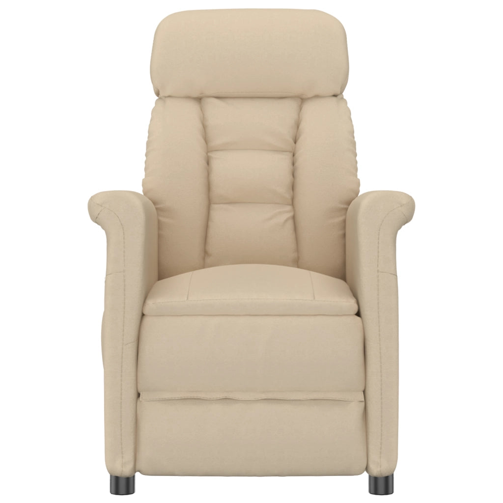 Poltrona Massaggiante  in Microfibra Color Crema