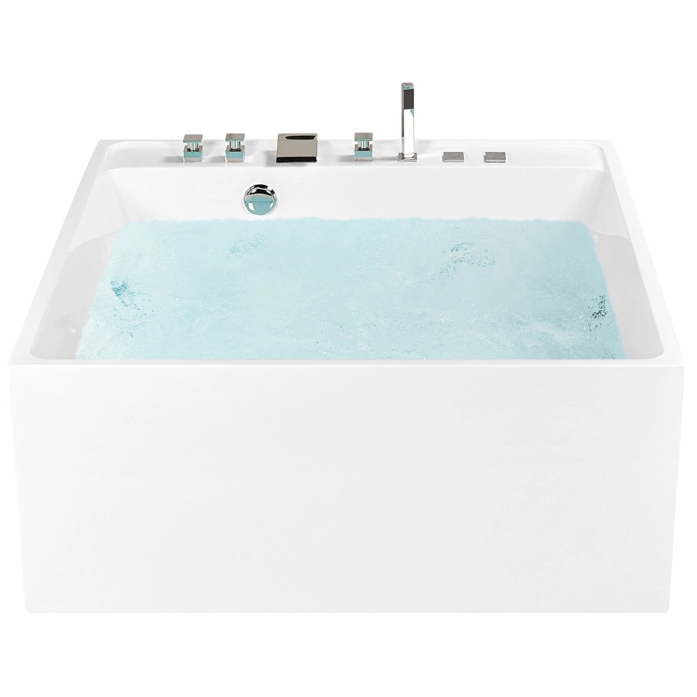 Vasca Idromassaggio Acrilico di colore Bianco Idromassaggio 2 Posti 130 x 130 cm stile moderno