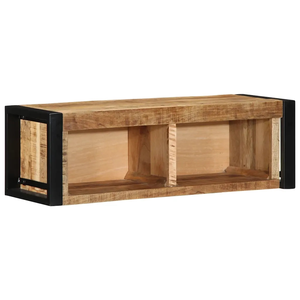 Mobile Porta TV 80x30x25 cm in Legno Massello di Mango Grezzo
