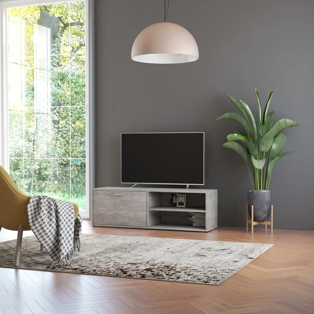 Mobile TV | Armadietto TV | Mobile Porta TV Grigio Cemento 120x34x37cm in Legno Multistrato