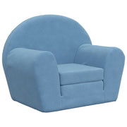 Divano letto | Sof¨¤ letto | Letto singolo per Bambini Blu in Morbido Peluche