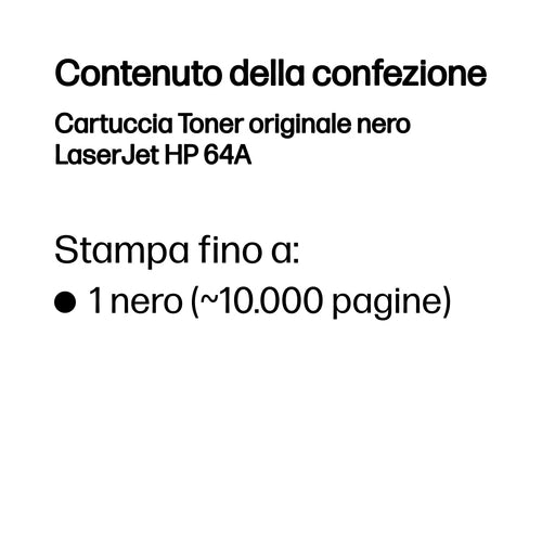 HP Cartuccia Toner originale nero LaserJet 64A