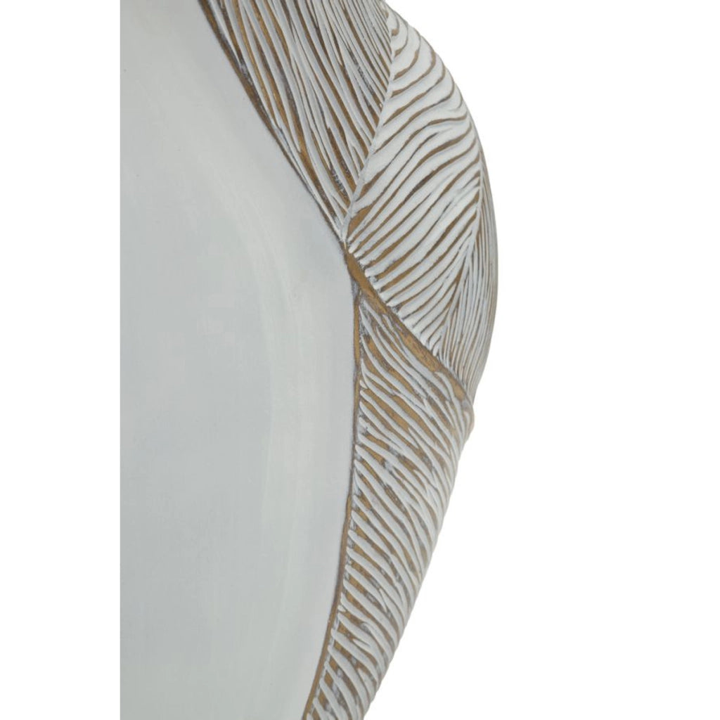 Vaso Decorativo VKH1032, Bianco, Poliresina, 27x11,5x31 cm