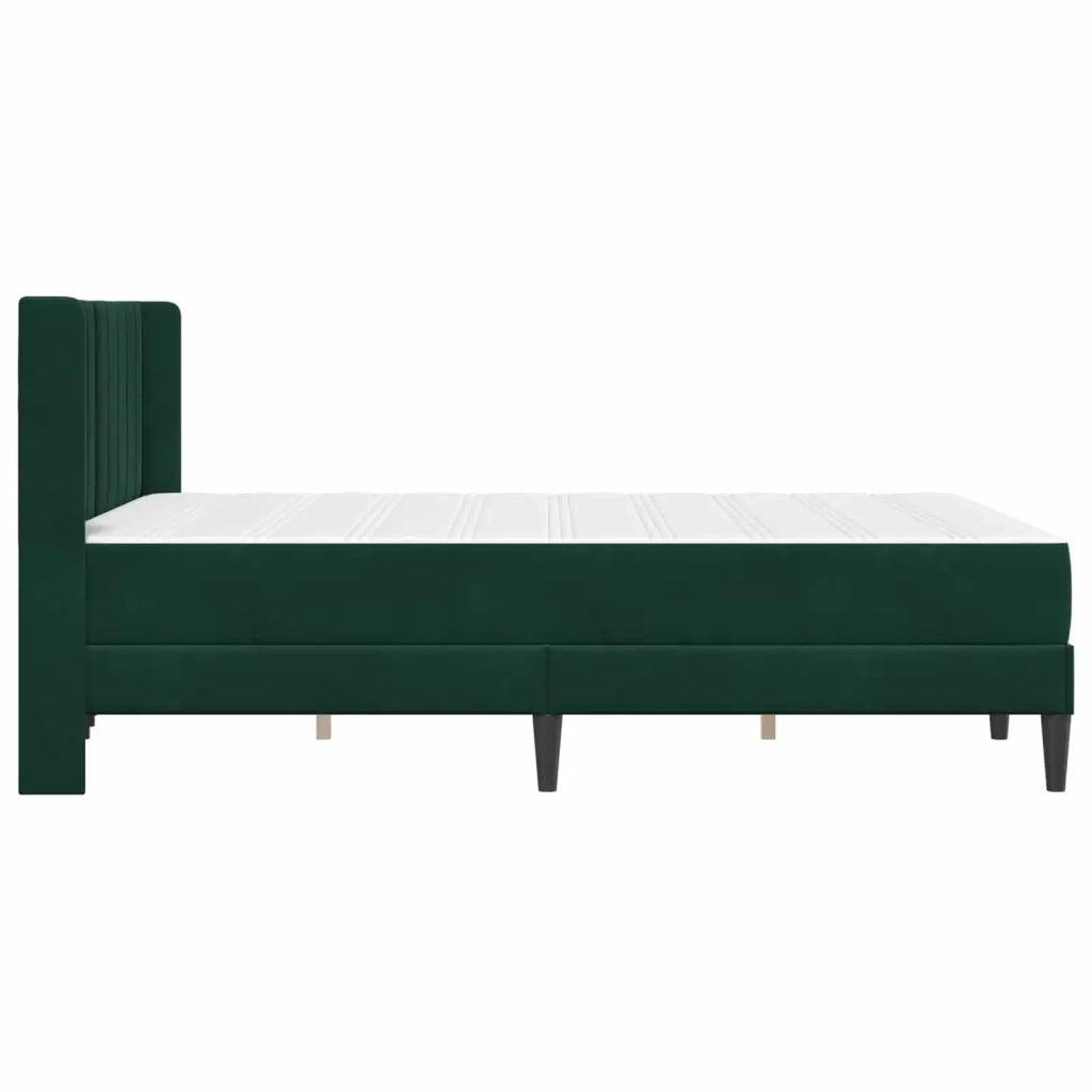 Struttura letto con materasso Verde Scuro 140 x 190 cm Velluto 3414863