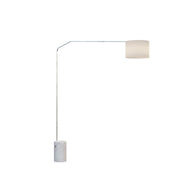 Piantana Contemporanea Slope Marmo Cilindro Bianco Tessuto Bianco 1 Luce E27