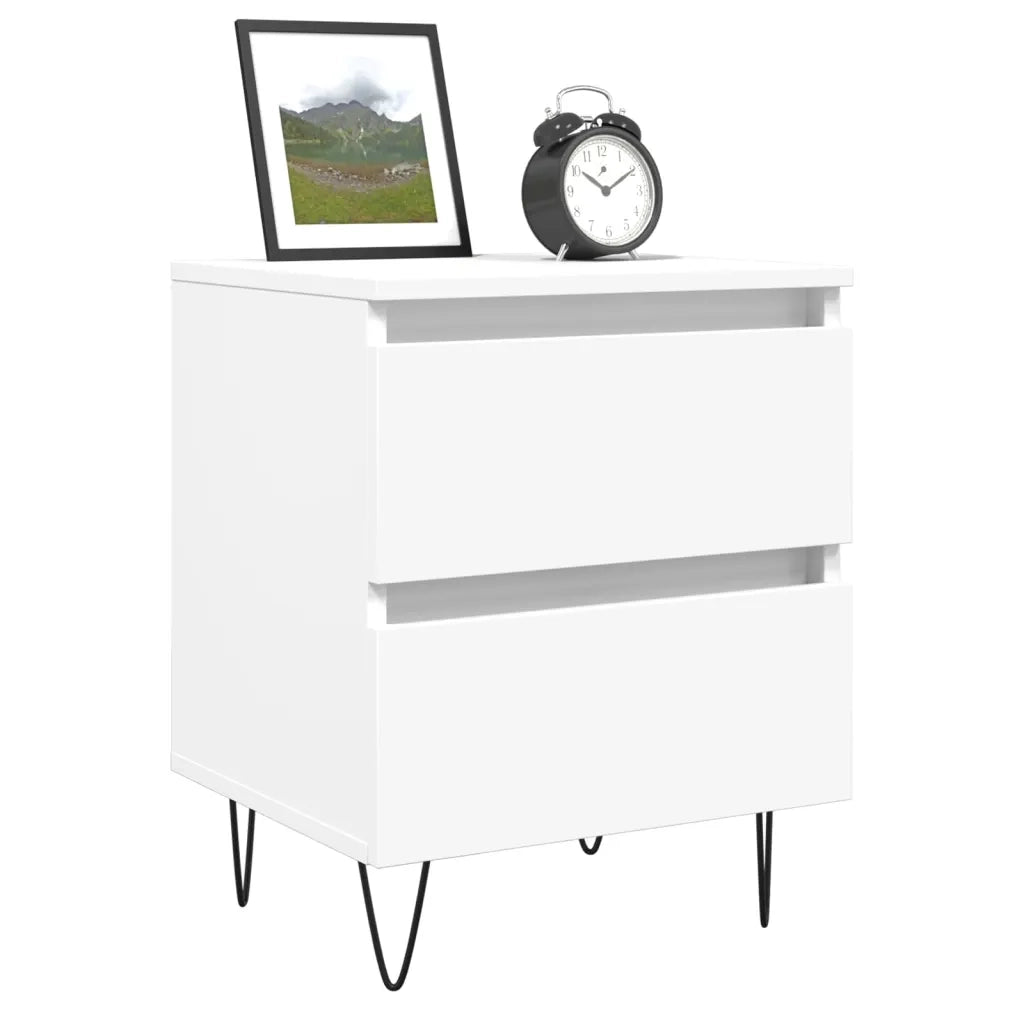 Comodino Bianco 40x35x50 cm in Legno Multistratocod mxl 127783