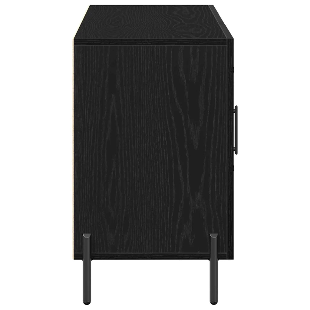 Credenza Rovere Nero 100 x 36 x 60 cm Legno multistrato 862958