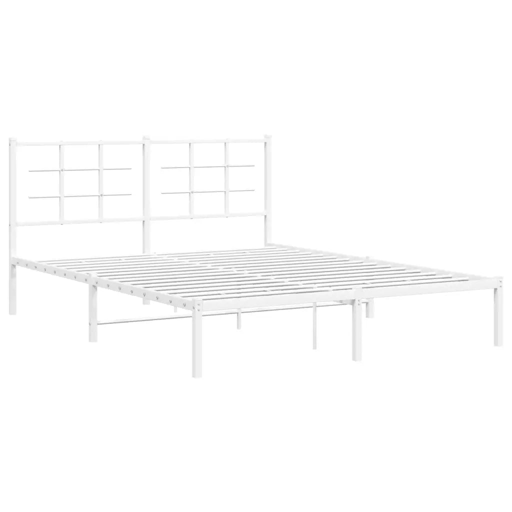 Giroletto con Testiera Metallo Bianco 150x200 cmcod mxl 134700