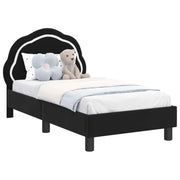 Letto singolo | Letto per adulti | Struttura letto per bambini con testata Nero 70 x 140 cm