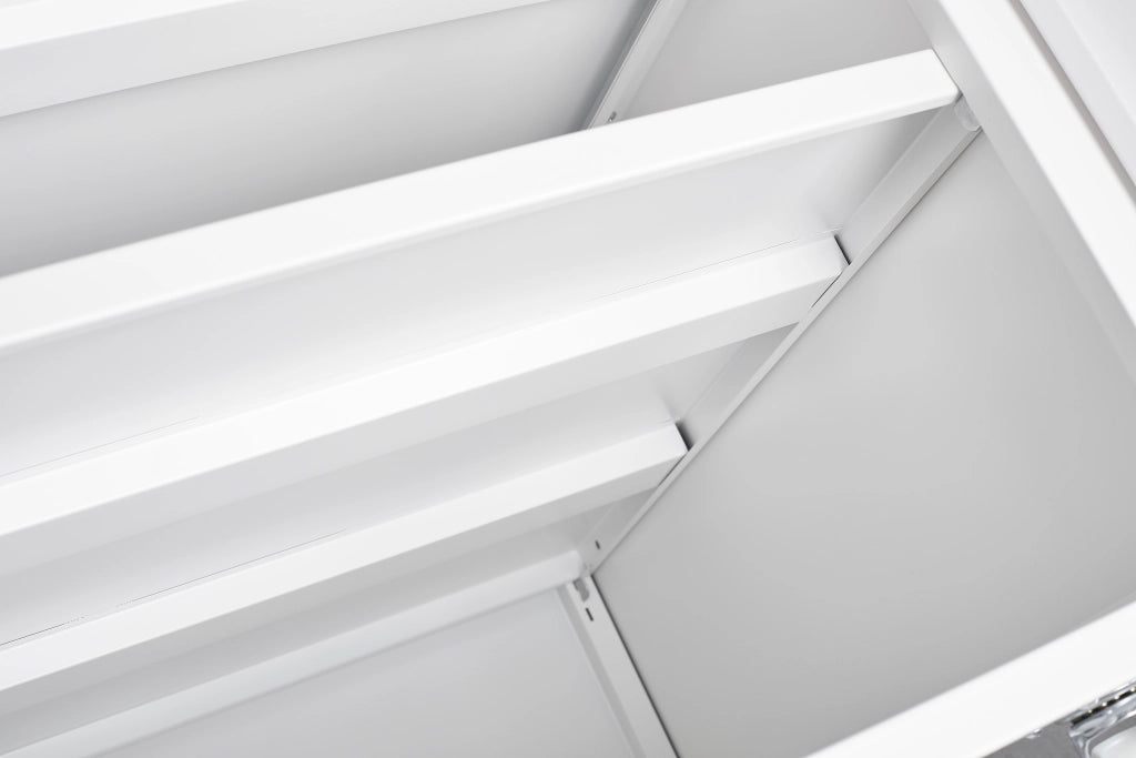 ARMADIO PORTASTAMPANTE SU RUOTE 67 x 67 x 16,5 cm Metallo Bianco