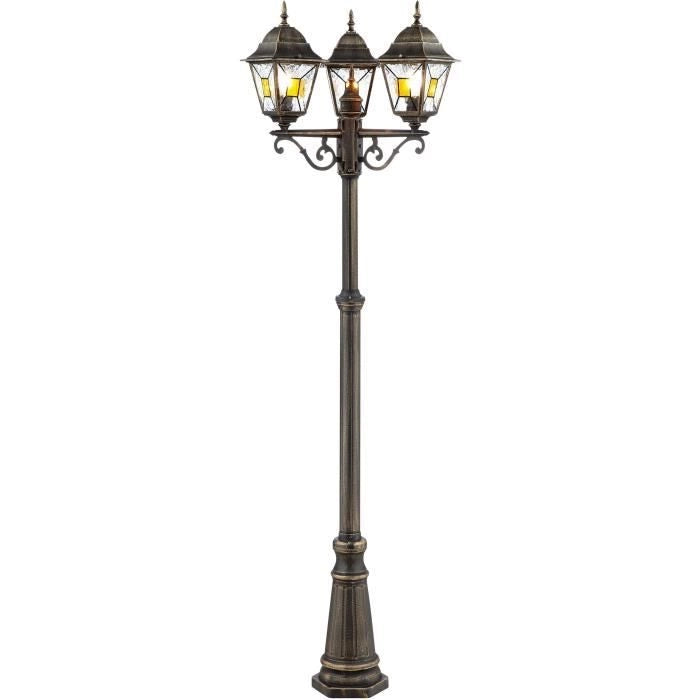 Lampada esterna Janel, Dore Black, E27 Max 3x60W, Bulb non incluso
