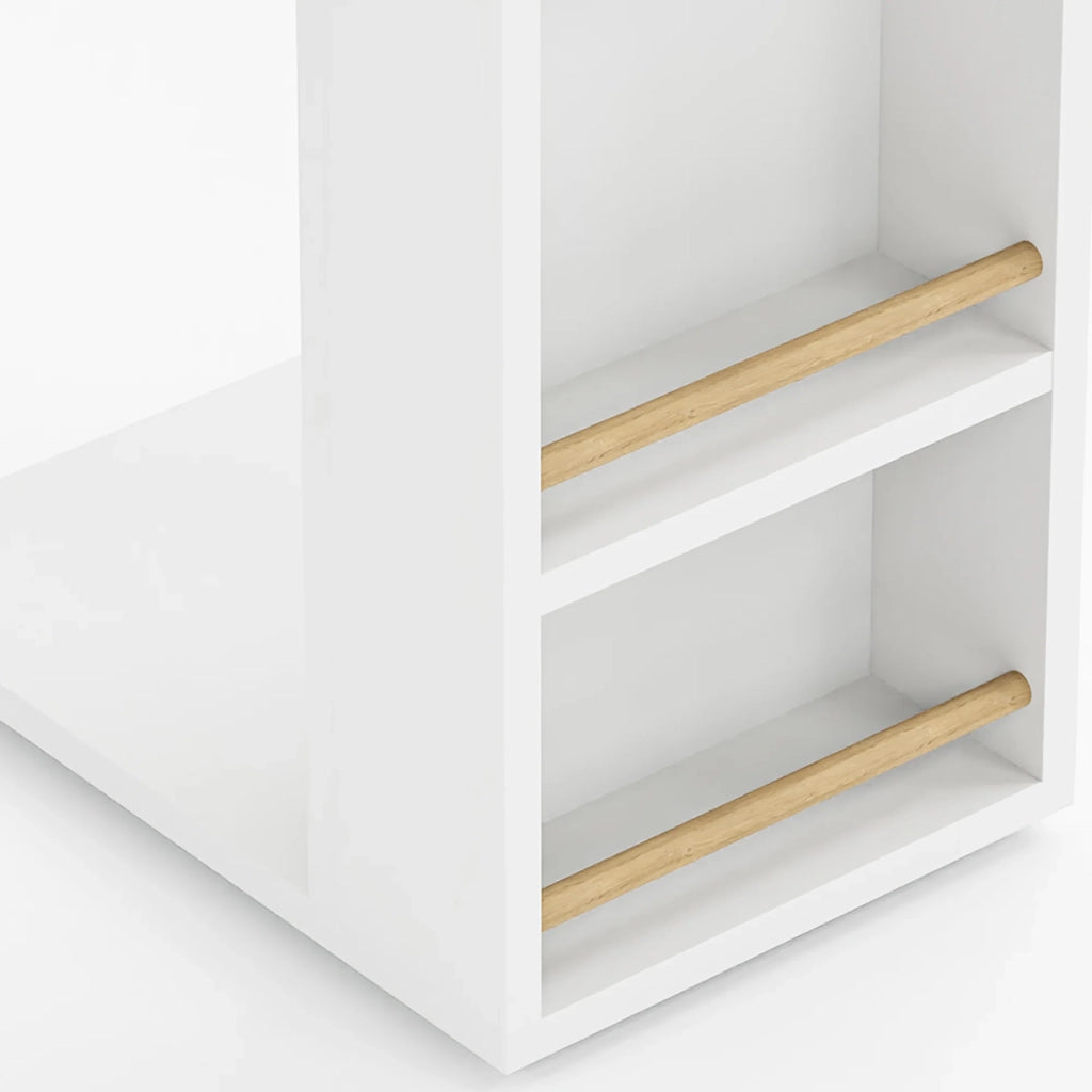 Tavolino laterale per laptop 44 x 29 x 65 cm bianco 03_0010961