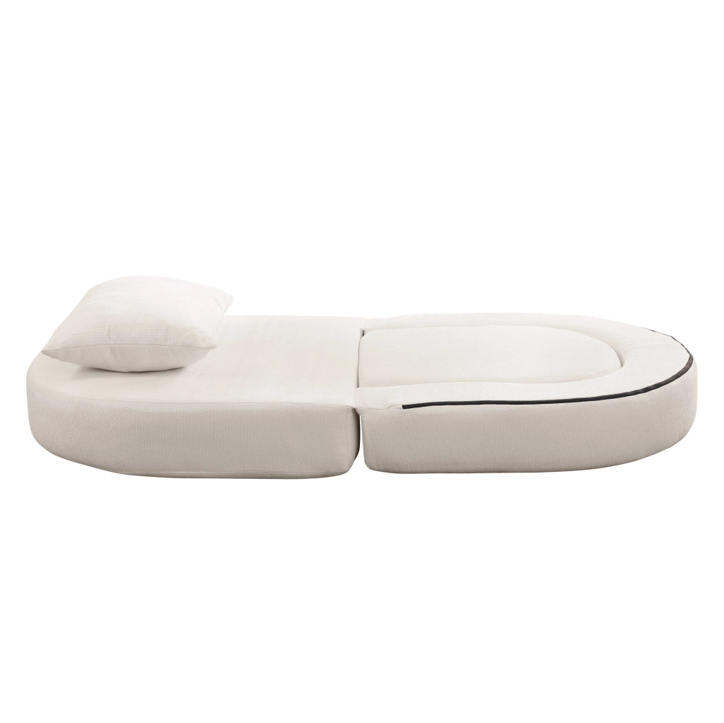 Divano modulare in ciniglia beige