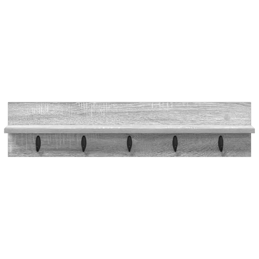 vidaXL Appendiabiti a muro Grigio sonoma 80 x 10.5 x 18 cm