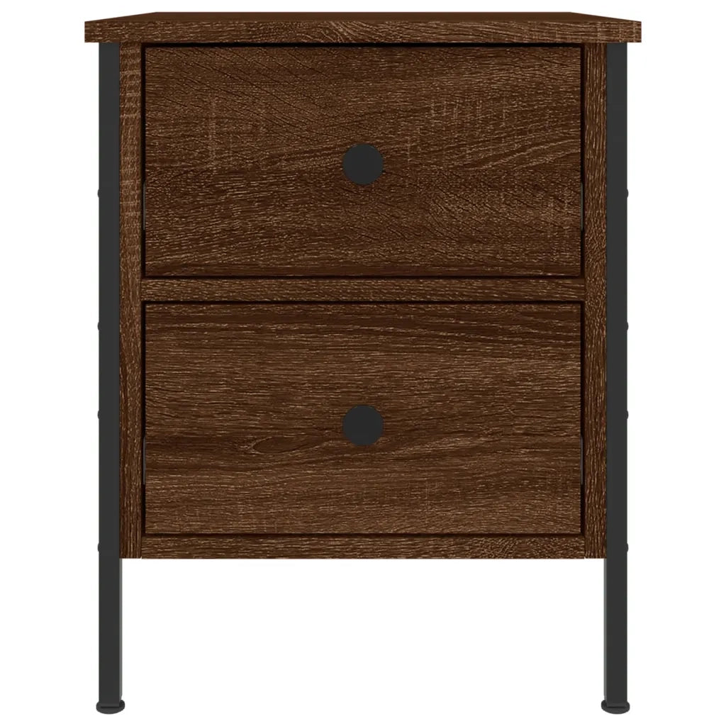 Comodini 2 pz-Set di 2 Tavolino da notte Rovere Marrone 40x42x50 cm in Legno Multistrato 870649
