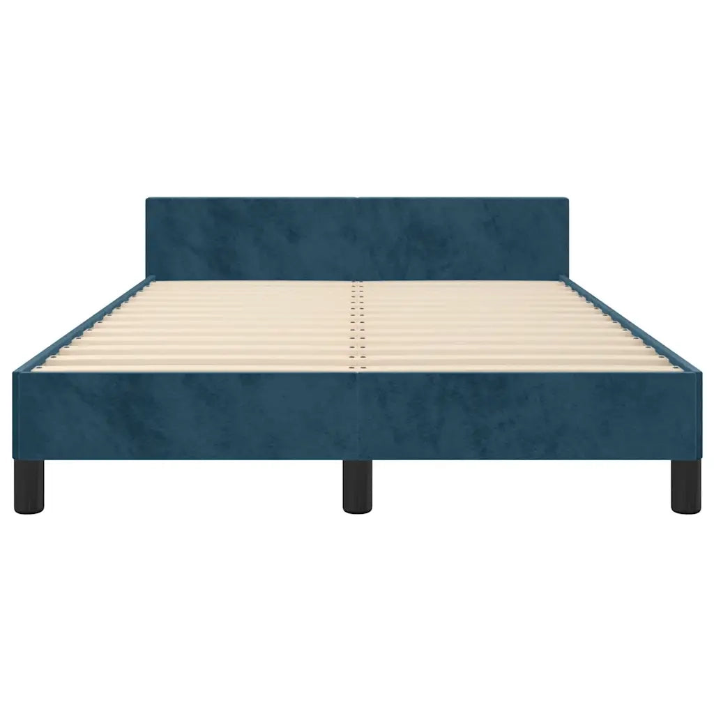 Giroletto senza Materasso Blu Scuro 120x190 cm Velluto 3270588