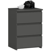 Comodino AKORD CL3 Grigia Grafite 40 cm 3 cassetti 40x35x57 cm