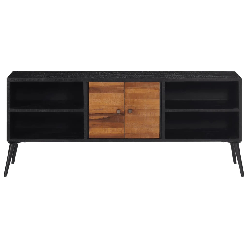 Mobile TV multimediale mensola TV credenza TV sala da pranzo soggiorno camera da letto 112 x 31 x 45 cm teak massello di recupero marrone 02_0025781