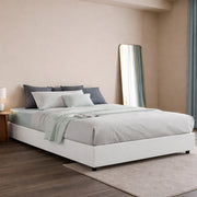 Letto Matrimoniale Alessander, Letto Matrimoniale Materasso Incluso Made in Italy, Bianco