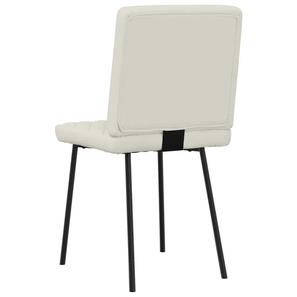 Sedie da Pranzo 4 pz Crema in Velluto 3315212