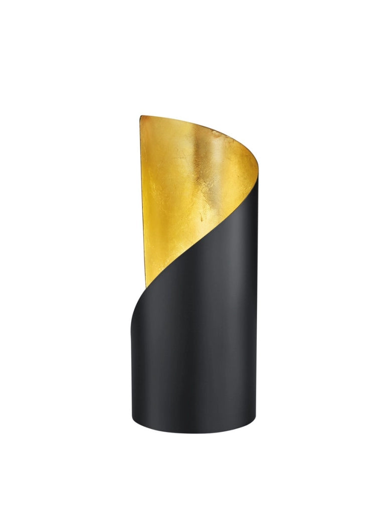 Lampada da tavolo FRANK nera oro metallo E14 RL 24 cm