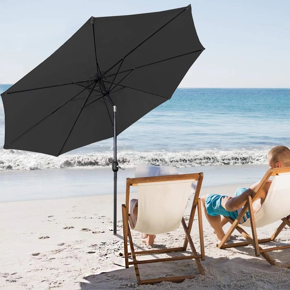 Ombrellone da balcone, 300 cm, pieghevole a 30°, con manovella, in alluminio, ombrellone da giardino, balcone, protezione UV, protezione solare, terrazza, giardino, spiaggia