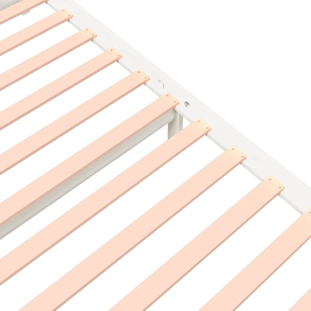 Giroletto-Struttura Letto Bianco in Legno Massello 140x200 cm 165757