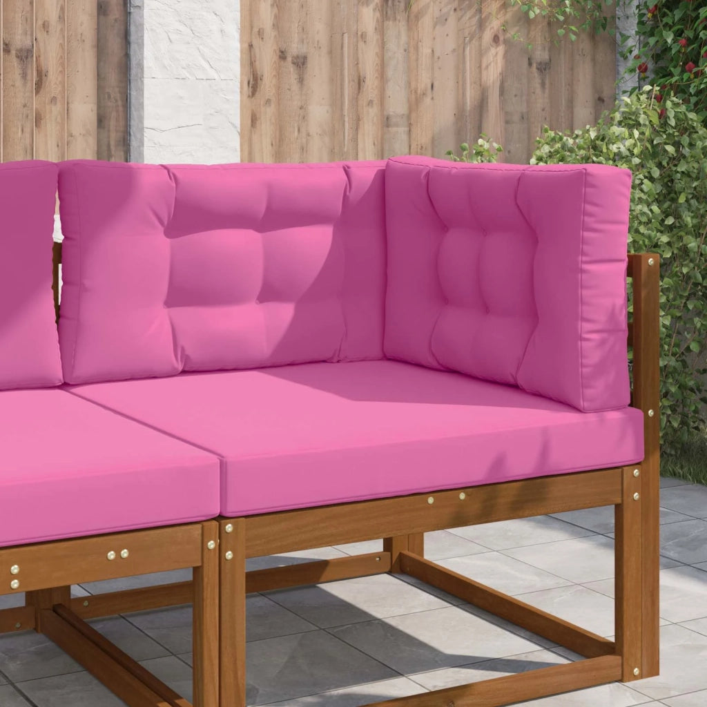 Cuscino per divano da esterno 3 pz | Cuscini per sedie Rosa Poliestere