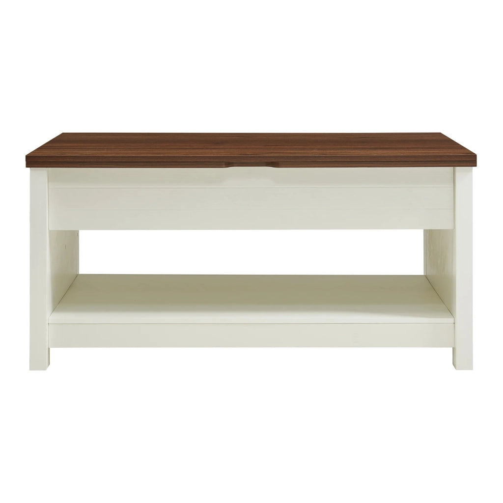 Tavolino/consolle 110 x 55 x 54 cm effetto noce bianco 03_0010802
