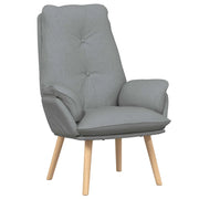 Poltrona | Sedia Relax Grigio chiaro 69 x 74 x 93 cm Tessuto e compensato