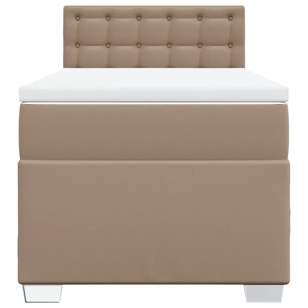 Giroletto a Molle con Materasso Cappuccino 80x200 cm Similpelle 3286099