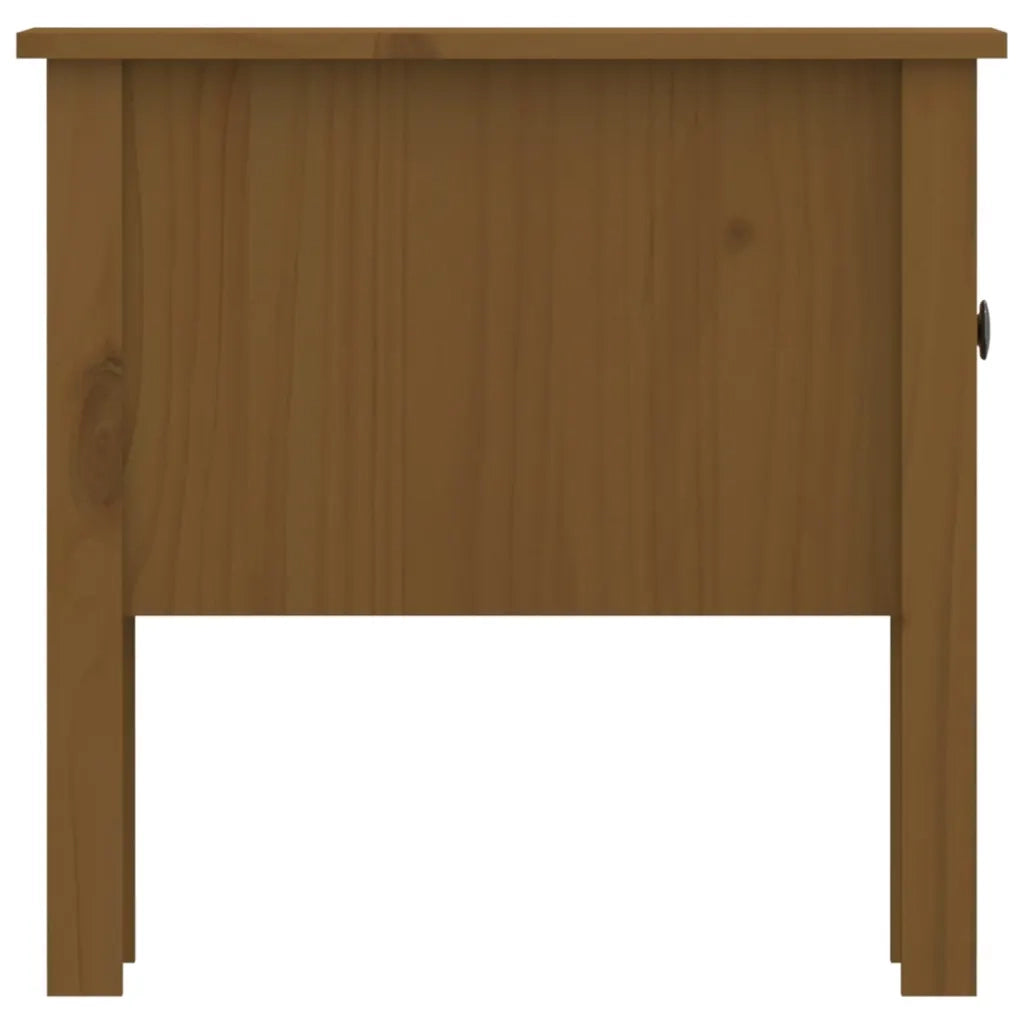 Tavolini 2 pz Marrone Ambrato 50x50x49cm Legno Massello di Pino 813801