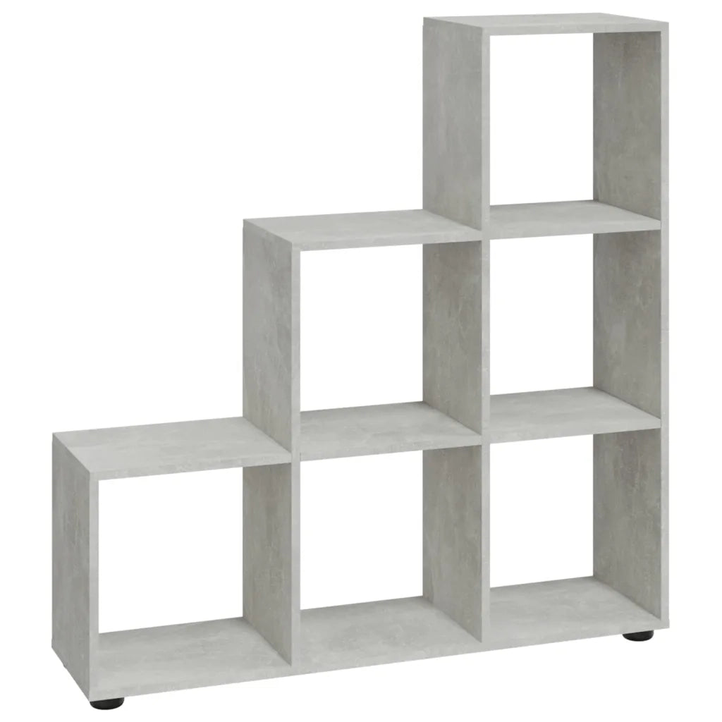 Libreria a Scala Grigio Cemento 107 cm in Legno Multistrato 342604