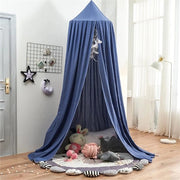 Tenda da letto per bambini - tenda a sospensione a forma di principessa - rete antinsettici per camera da letto dei bambini - blu
