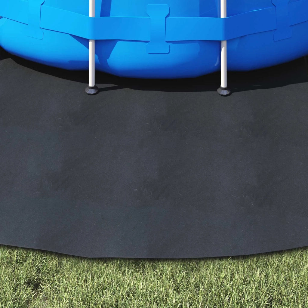 Telo per Fondo Piscina Nero Ø 306 cm Tessuto Non Tessuto 42009104