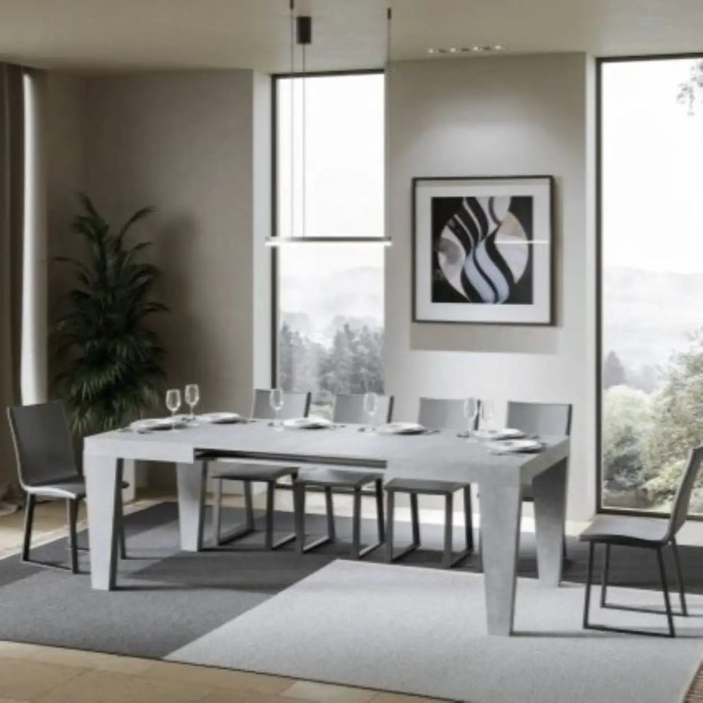 Tavolo allungabile 130/234x90 cm Spimbo colore cemento
