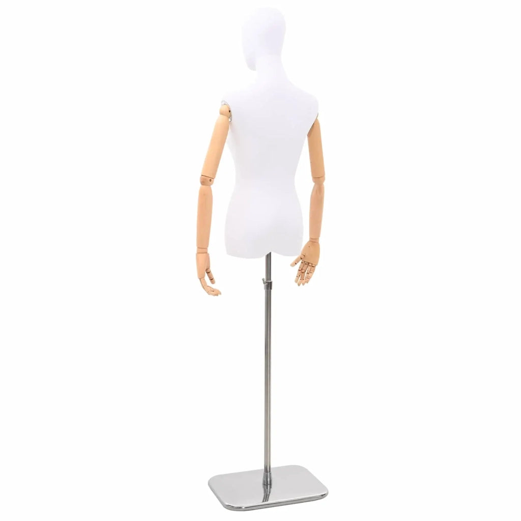 Manichino Regolabile 165-213 cm con Base Femmina PP Bianco 42041699