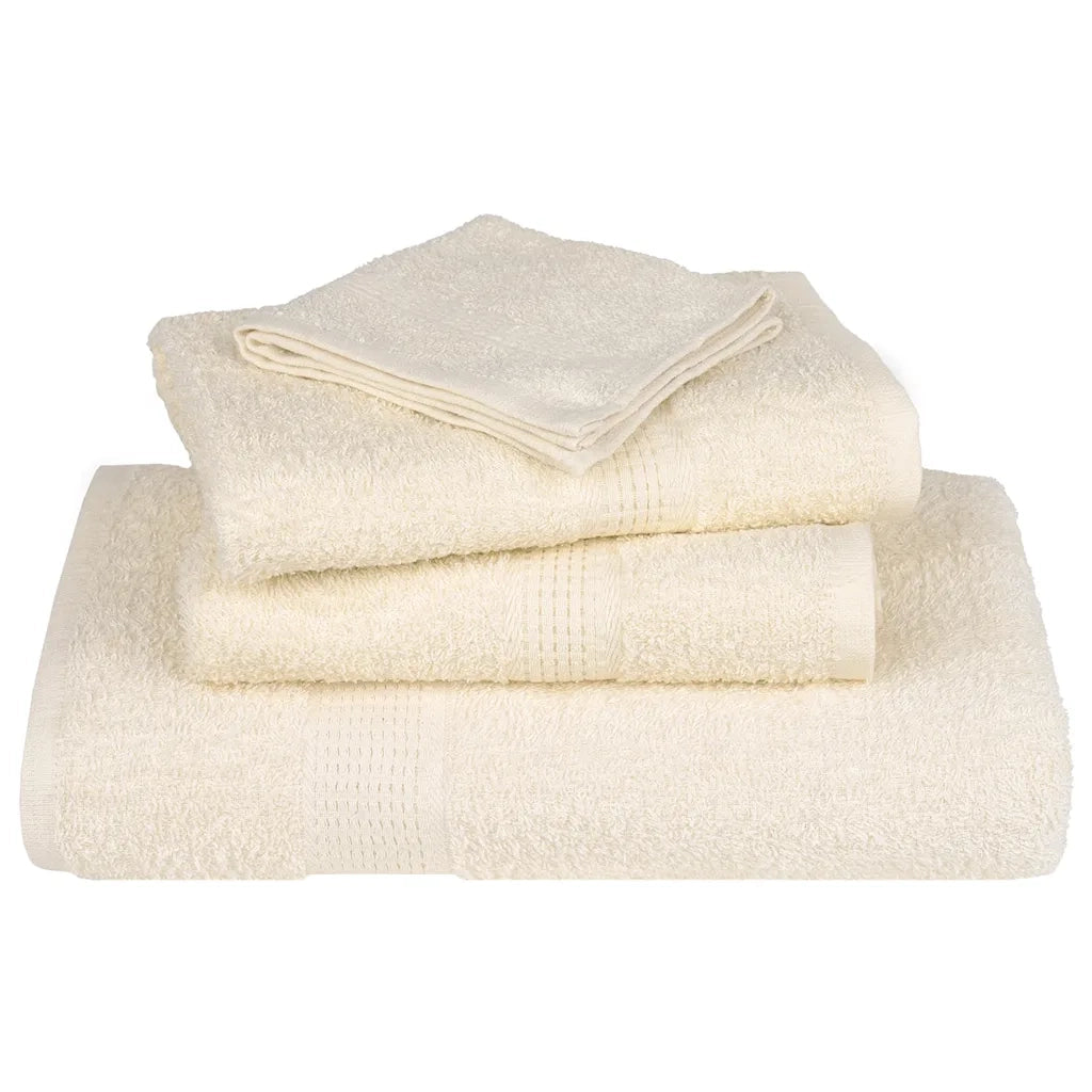 Set Asciugamani 8 pz Crema 360 gsm 100% Cotone